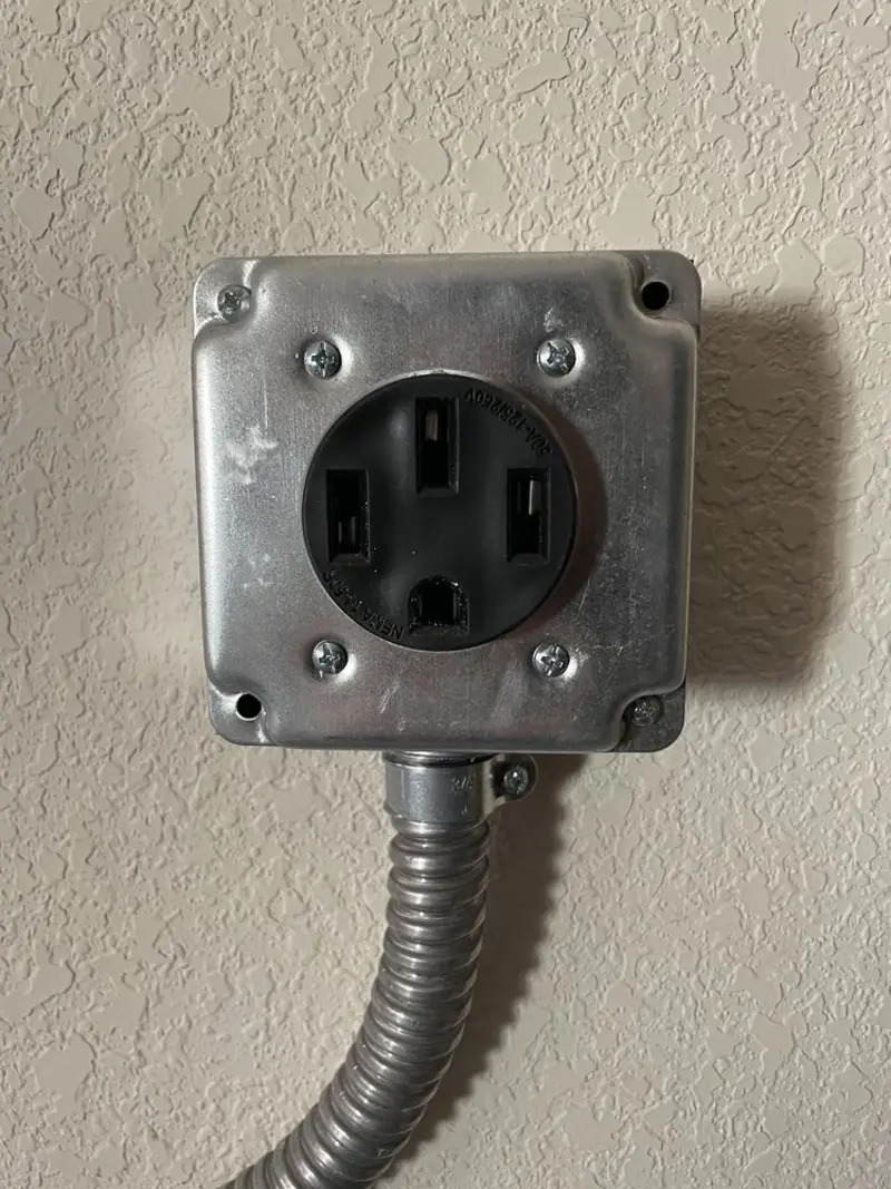 NEMA 14-50 outlet installed for Smart Home Electrical in Athens
